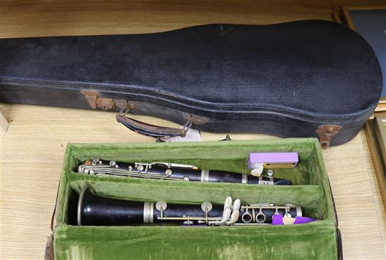 A violin and clarinet
